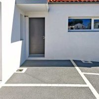 Cou et accès maison en béton poreux et pavés, Sables d'Olonne