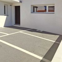 Cou et accès maison en béton poreux et pavés, Sables d'Olonne